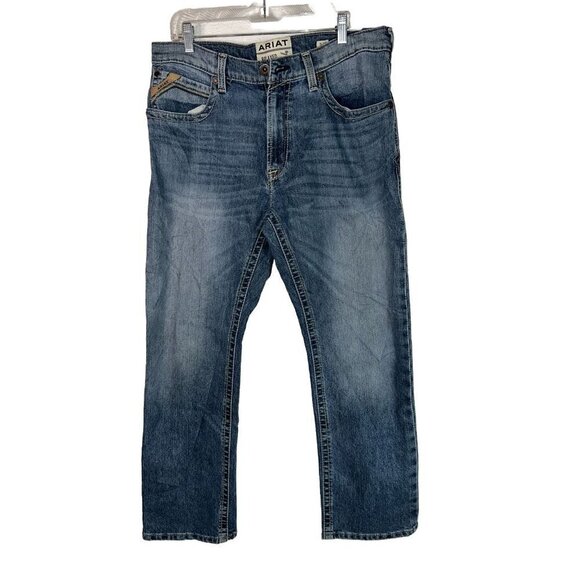 Ariat Men's Jeans 34x30 Relaxed Straight Leg M4 Cotton Denim Western Q